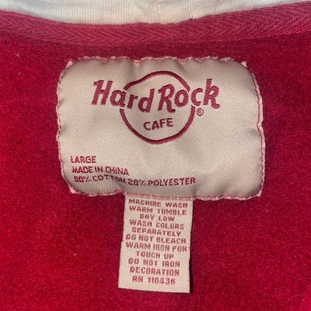 Vintage Hard Rock Cafe (Las Vegas) Maroon Hoodie with Beige Accents - Picture 6 of 6